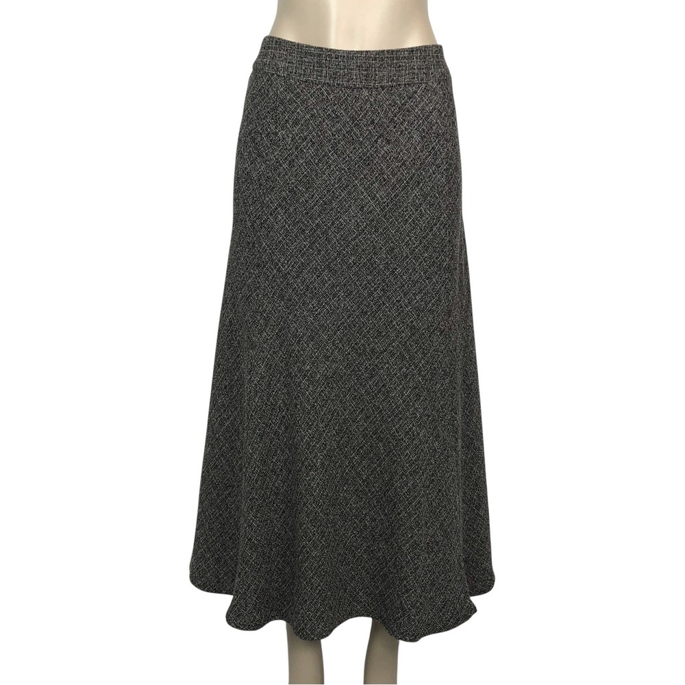 JM Collection Tweed Woven A-Line Maxi Skirt Size 14 Academia Career Business